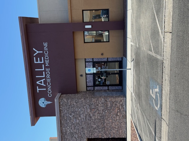 Talley Concierge Medicine entrance and exterior signage on West Ann Road, North Las Vegas